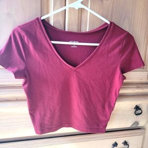 Red crop top